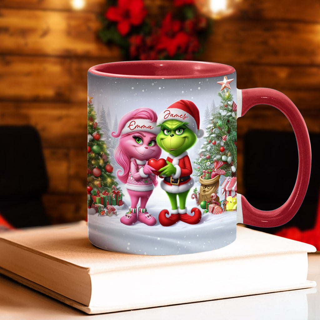 Joyeux Grinchmas - Mug personnalisé avec étole de Noël