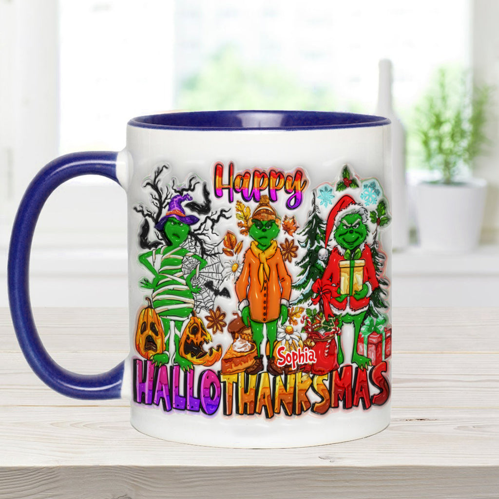 Joyeux Hallothanksmas - Mug personnalisé avec étole de Noël