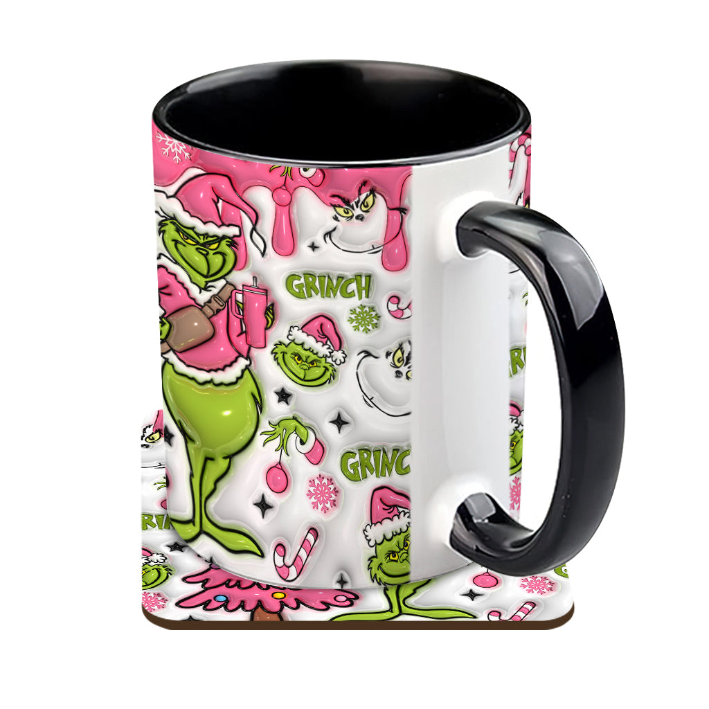 Joyeux Grinchmas - Mug personnalisé avec étole de Noël