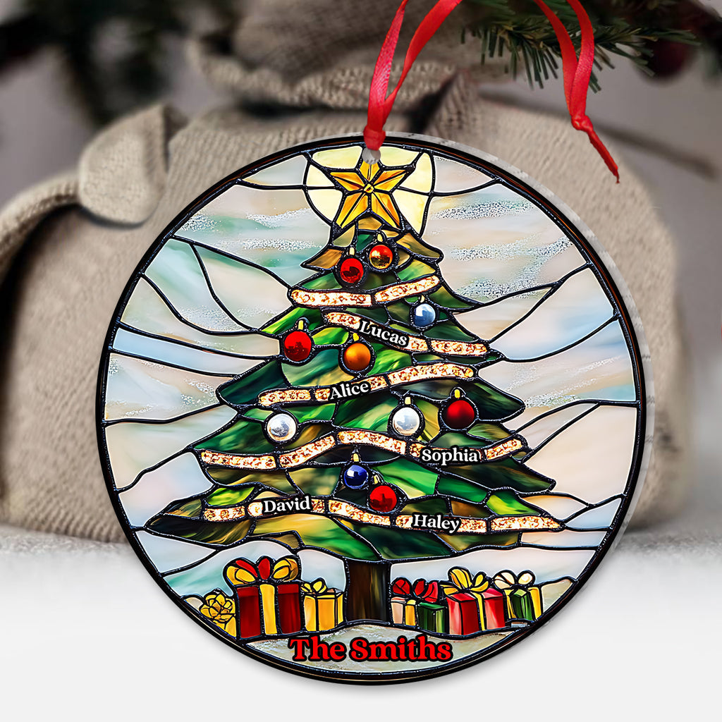 Merry Christmas - Personalized Family Transparent Ornament
