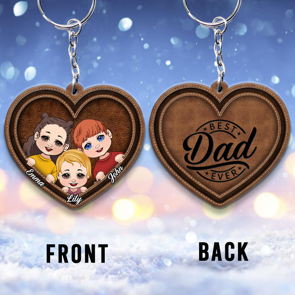Best Dad/ Grandpa/ Papa... Ever - Personalized Father Keychain