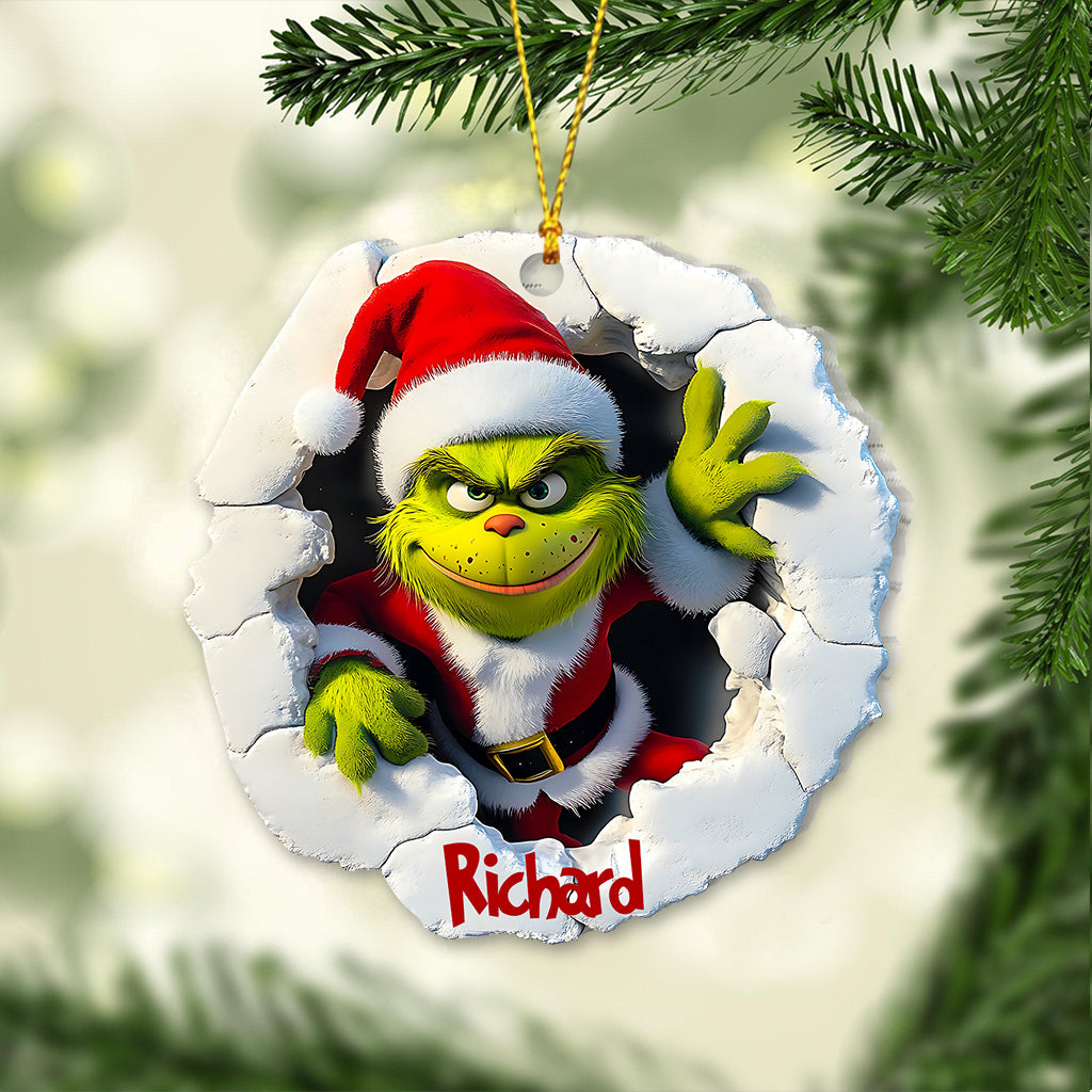 Stole Green Jeep - Personalized Stole Christmas Ornament