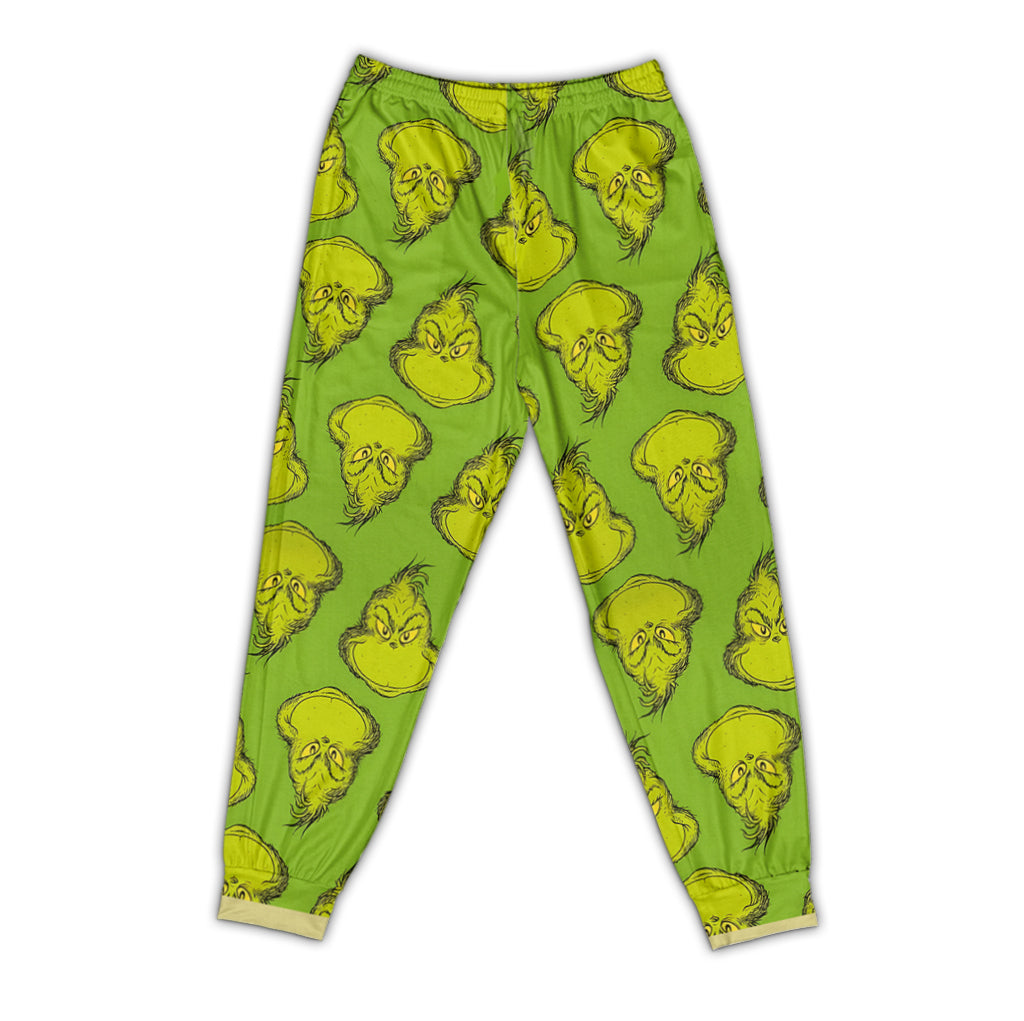 Ensemble pyjama de Noël vert avec étole personnalisée