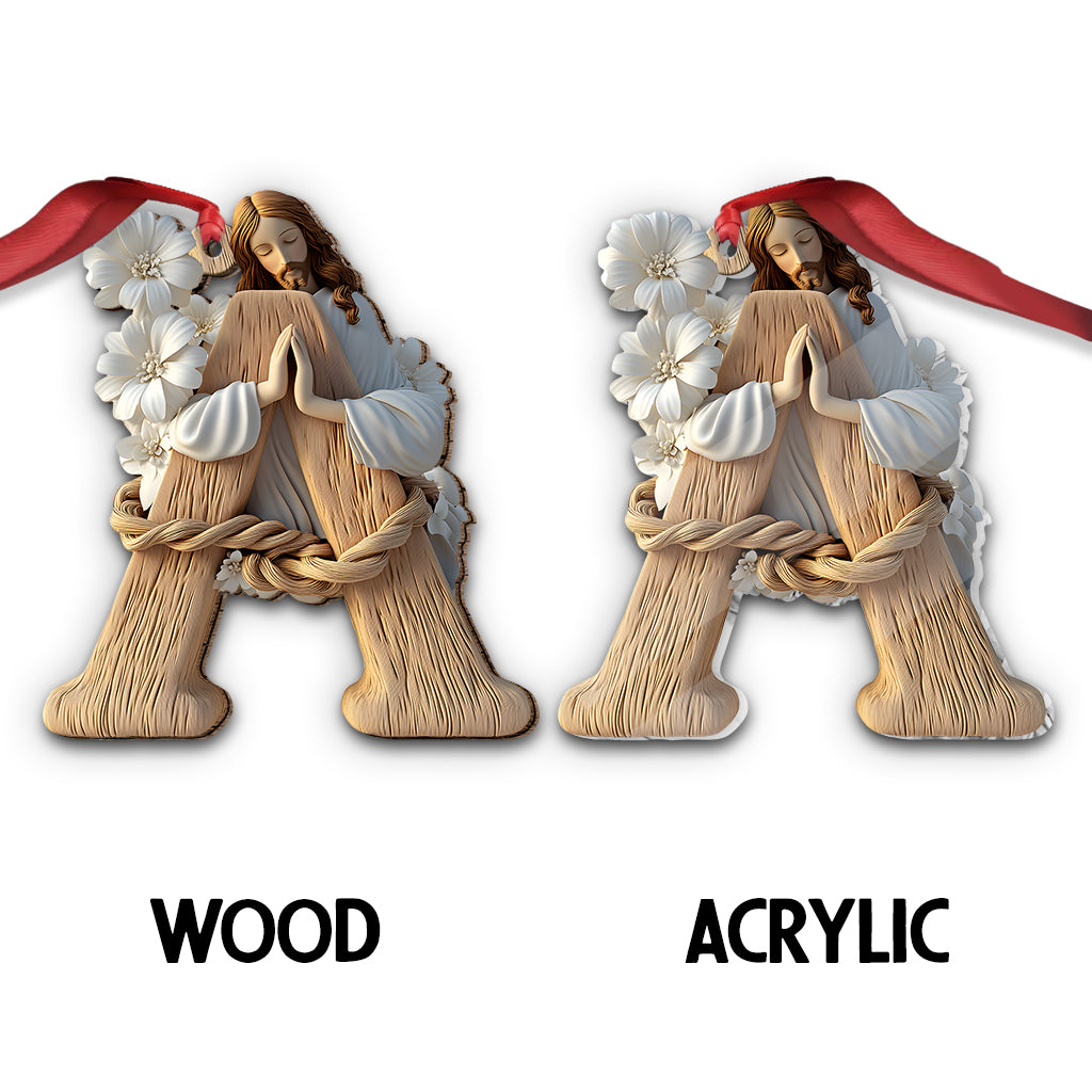 Holly Letter Ornament - Personalized Christian Ornament