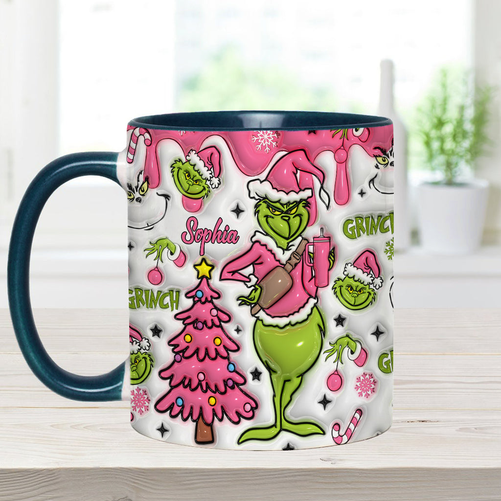 Joyeux Grinchmas - Mug personnalisé avec étole de Noël