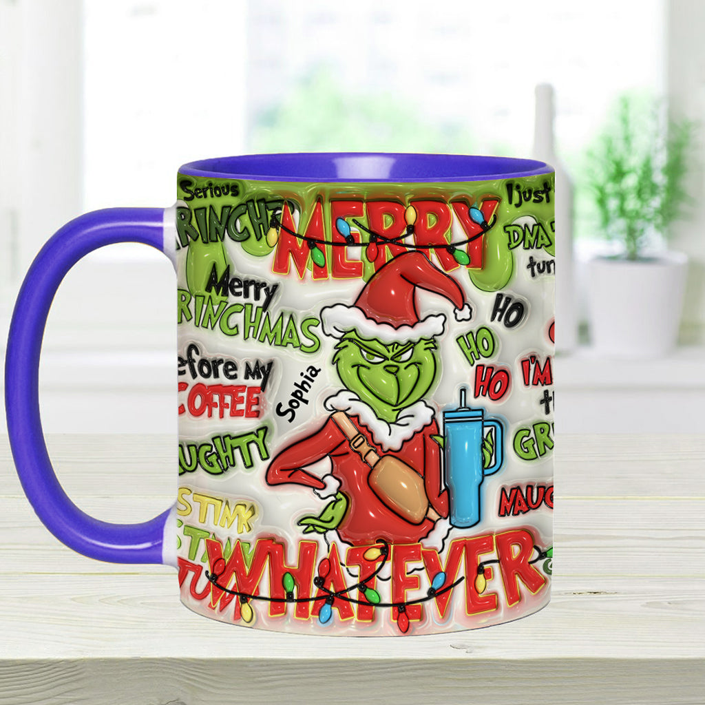 Joyeux Grinchmas - Mug personnalisé avec étole de Noël