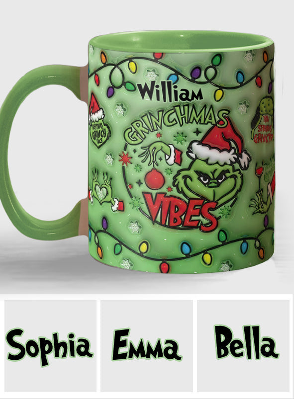 Ambiance Grinchmas - Mug personnalisé avec étole de Noël