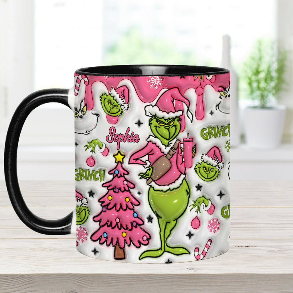 Joyeux Grinchmas - Mug personnalisé avec étole de Noël
