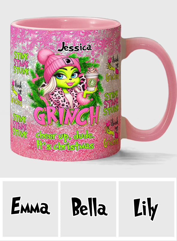 Joyeux Grinchmas - Mug personnalisé avec étole de Noël