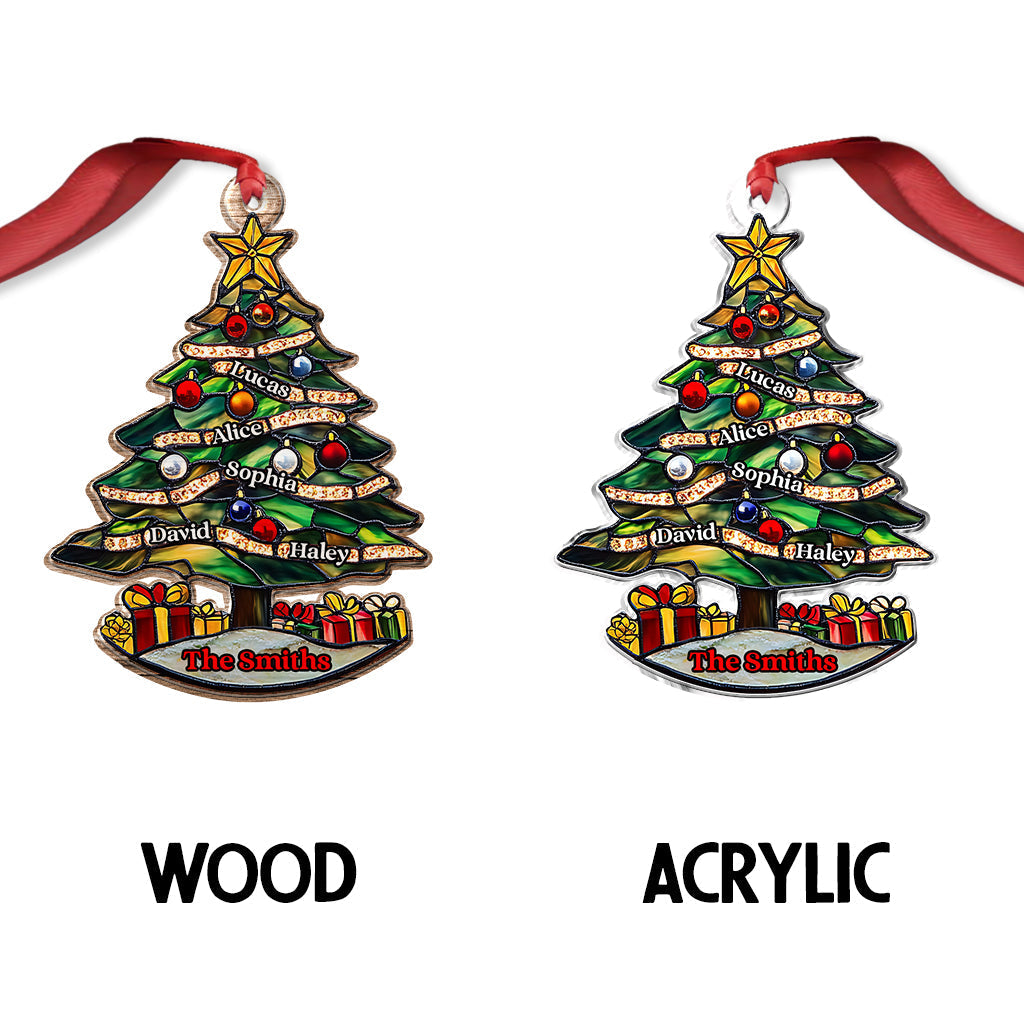 Merry Christmas - Personalized Family Custom Shaped Ornament