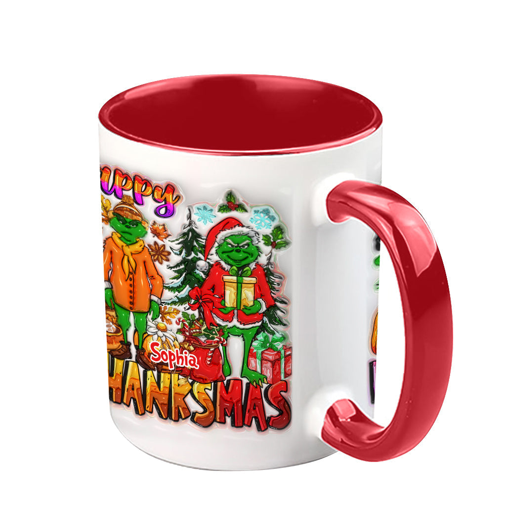 Joyeux Hallothanksmas - Mug personnalisé avec étole de Noël