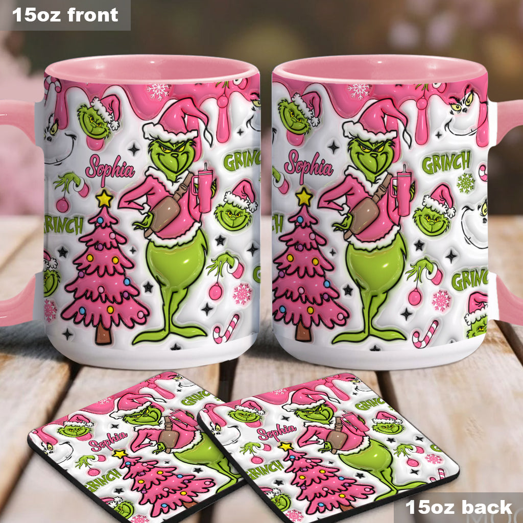 Joyeux Grinchmas - Mug personnalisé avec étole de Noël