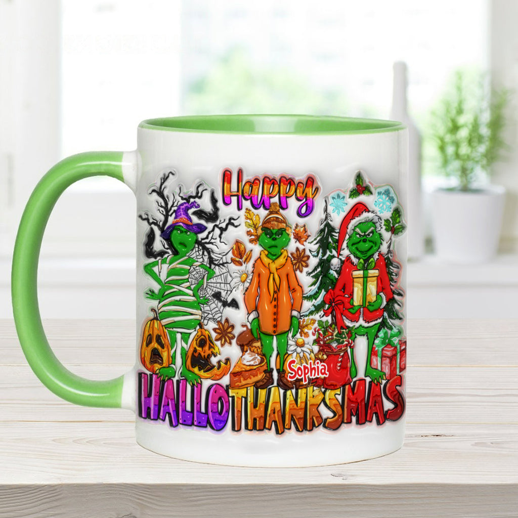 Joyeux Hallothanksmas - Mug personnalisé avec étole de Noël