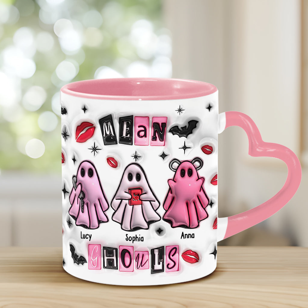 Goules méchantes - Mug personnalisé avec anse en forme de cœur pour meilleure amie