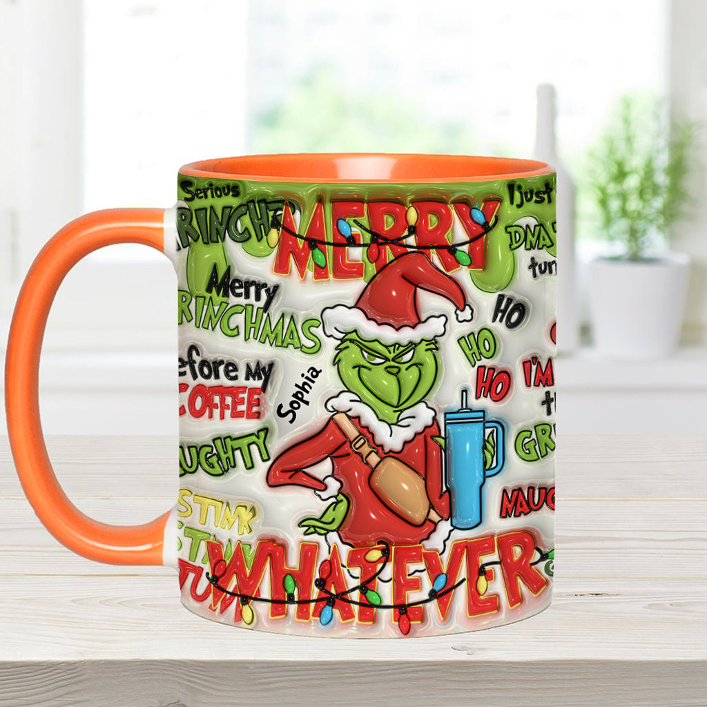 Joyeux Grinchmas - Mug personnalisé avec étole de Noël