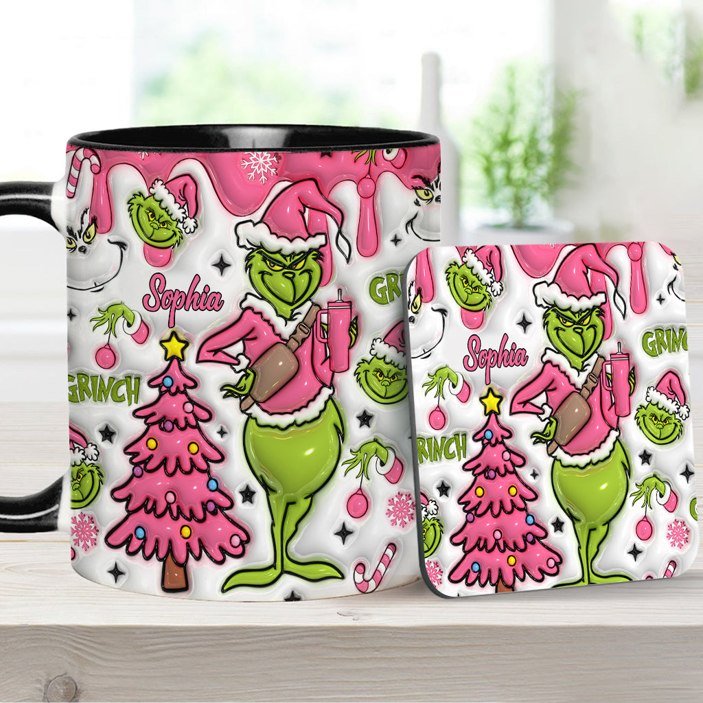 Joyeux Grinchmas - Mug personnalisé avec étole de Noël