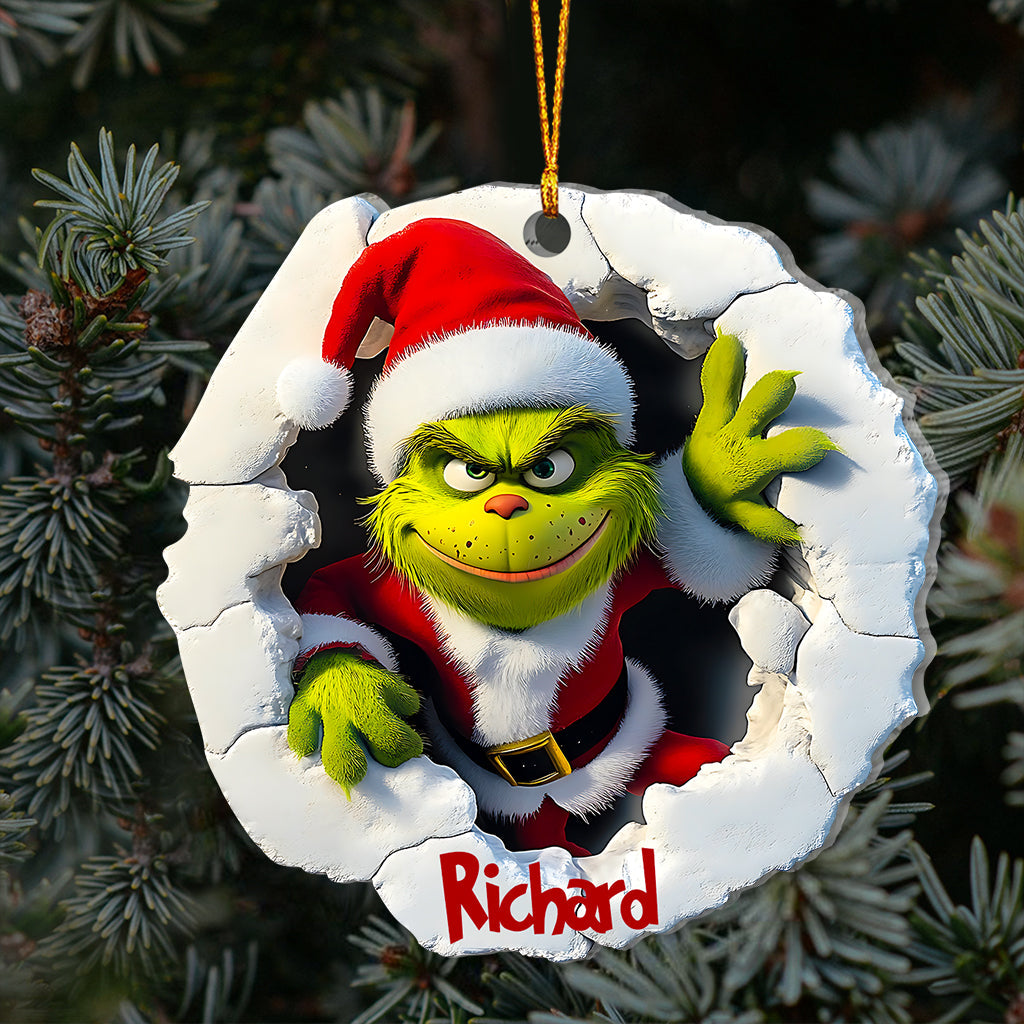 Stole Green Jeep - Personalized Stole Christmas Ornament