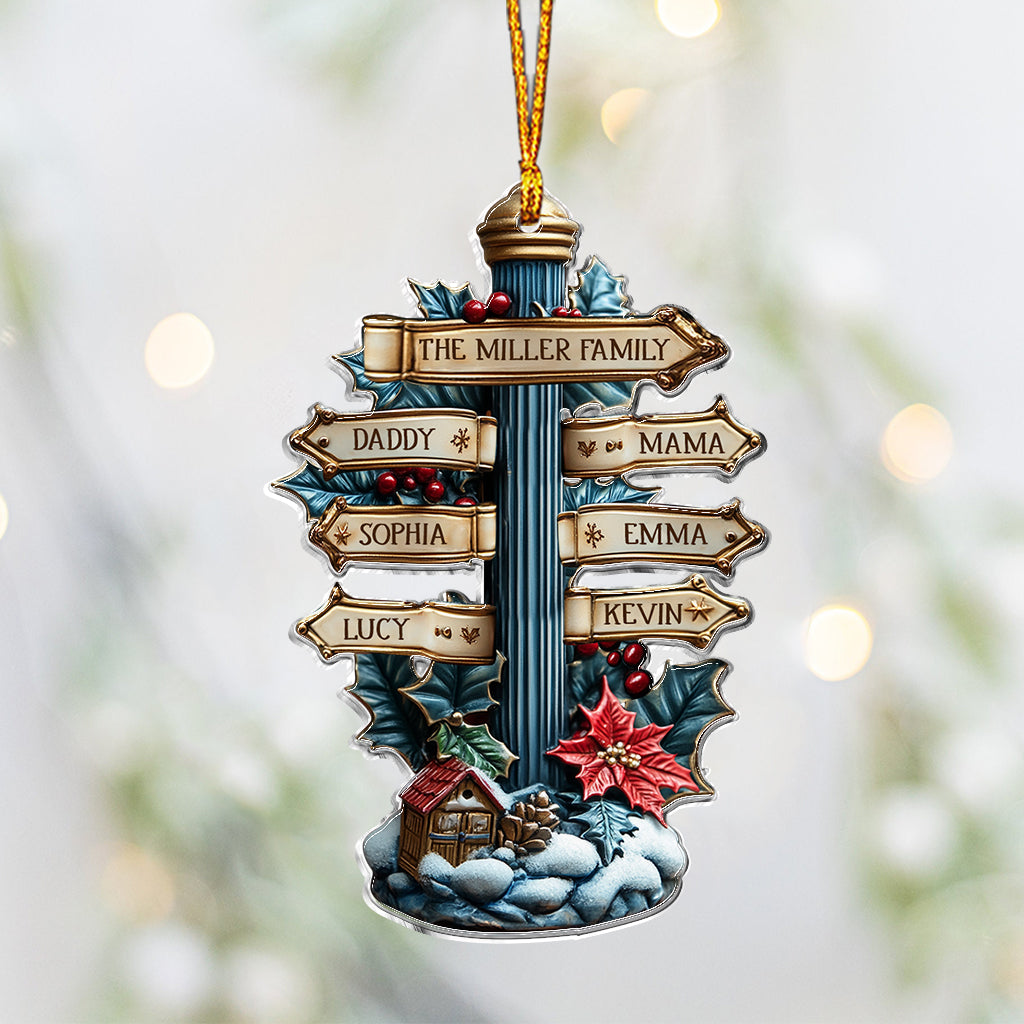 La joie de Noël, c'est la famille - Ornement de Noël personnalisé en forme de famille