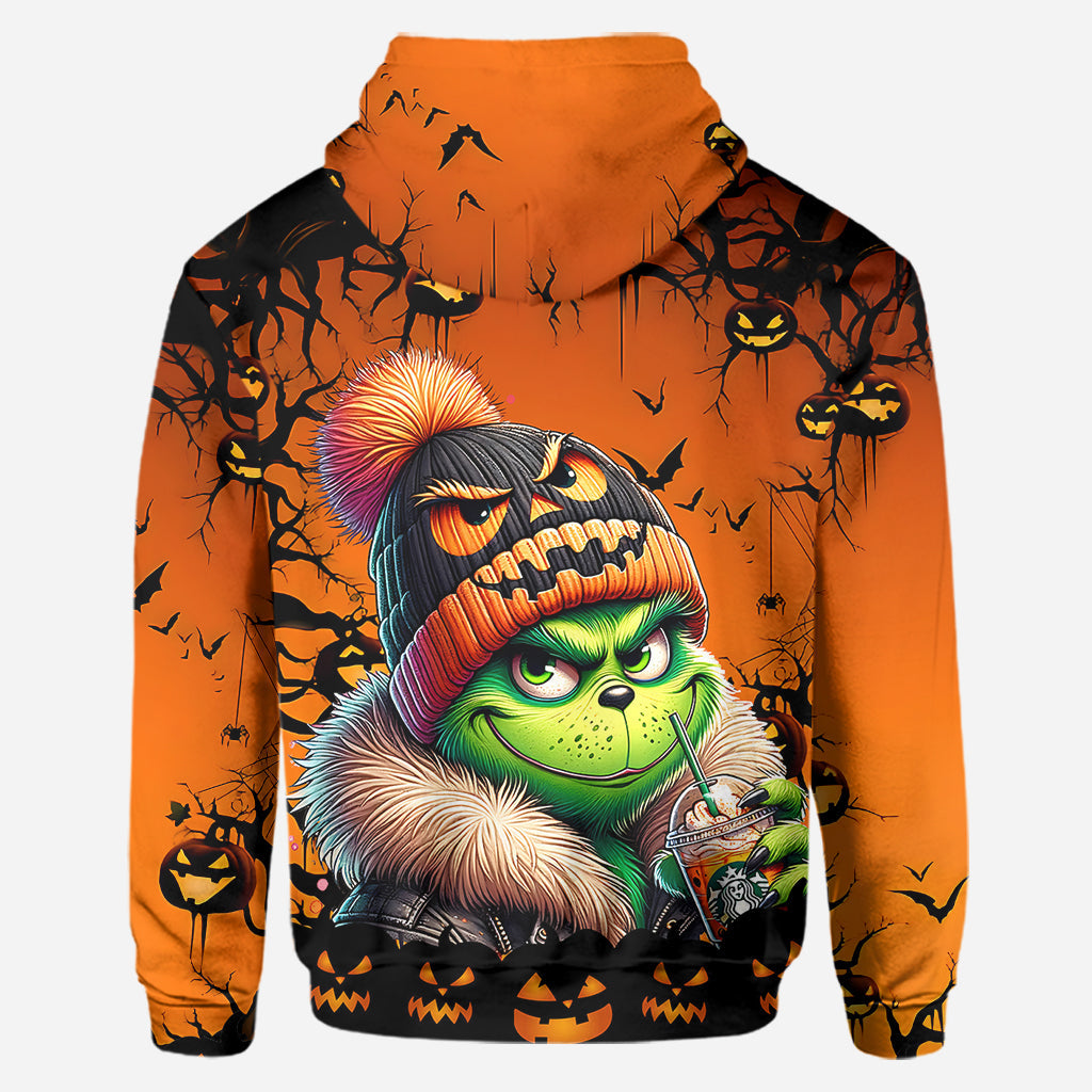 Green Halloween - Personalized Stole Christmas Hoodie and Leggings