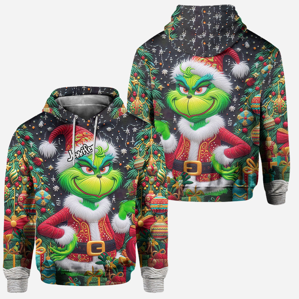 Merry Grinchmas - Personalized Stole Christmas Hoodie and Leggings