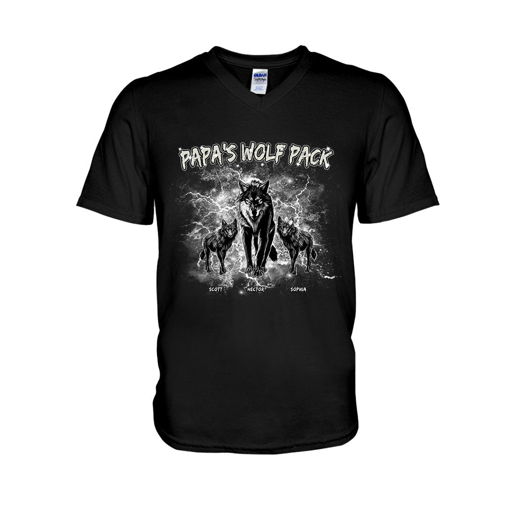 T-shirt et sweat à capuche personnalisés Papa's Wolf Pack Thunder Bootleg