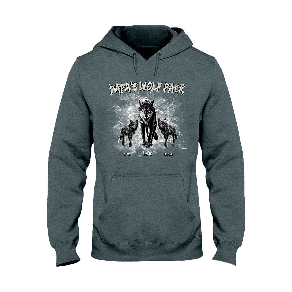 T-shirt et sweat à capuche personnalisés Papa's Wolf Pack Thunder Bootleg