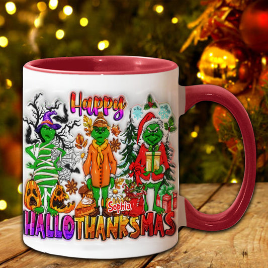 Joyeux Hallothanksmas - Mug personnalisé avec étole de Noël