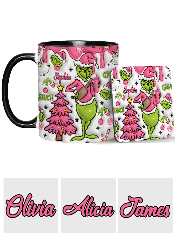 Joyeux Grinchmas - Mug personnalisé avec étole de Noël