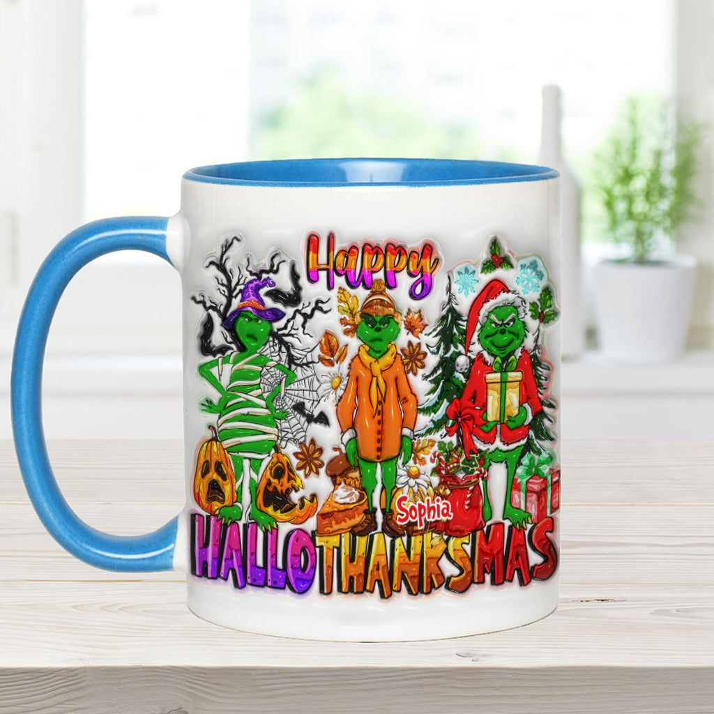 Joyeux Hallothanksmas - Mug personnalisé avec étole de Noël