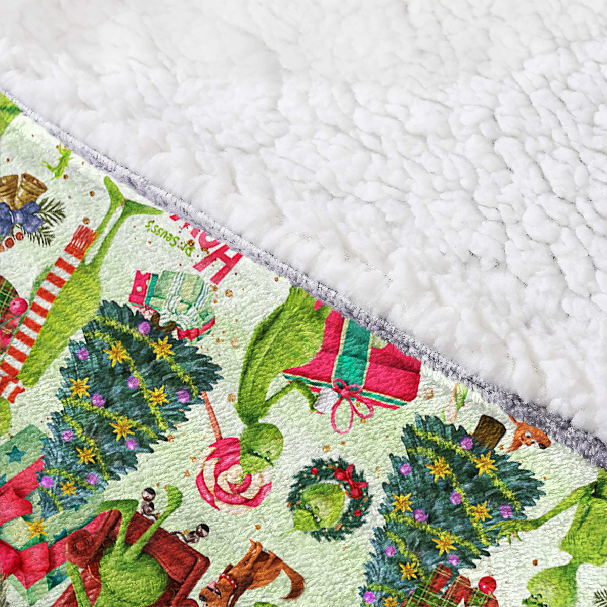 Green Christmas - Personalized Stole Christmas Blanket Hoodie