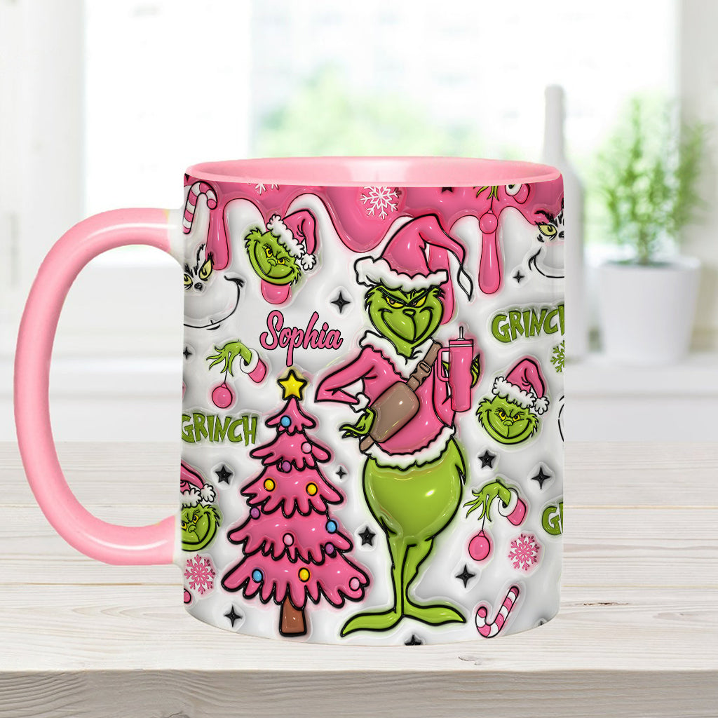 Joyeux Grinchmas - Mug personnalisé avec étole de Noël