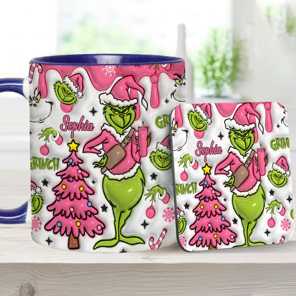 Joyeux Grinchmas - Mug personnalisé avec étole de Noël