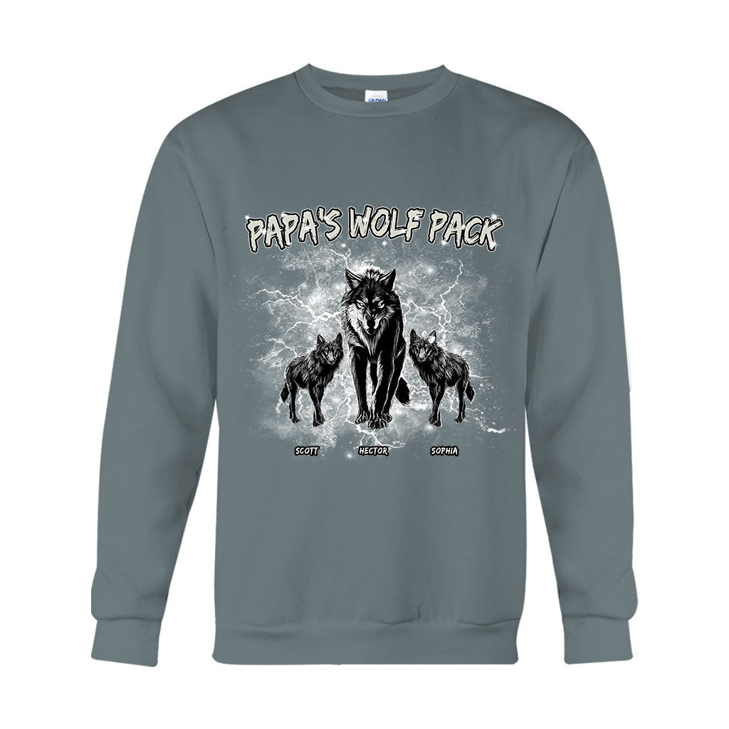 T-shirt et sweat à capuche personnalisés Papa's Wolf Pack Thunder Bootleg