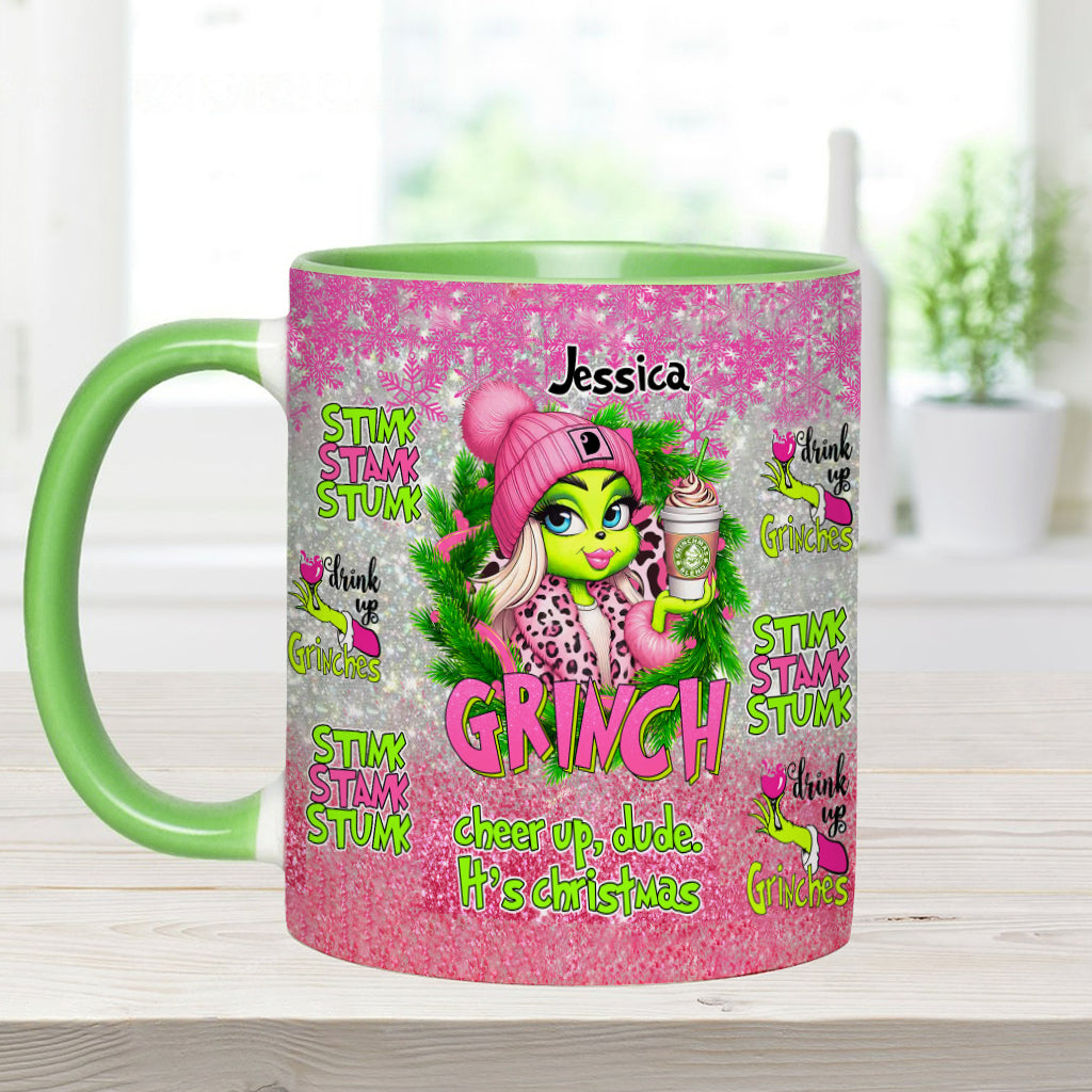 Joyeux Grinchmas - Mug personnalisé avec étole de Noël