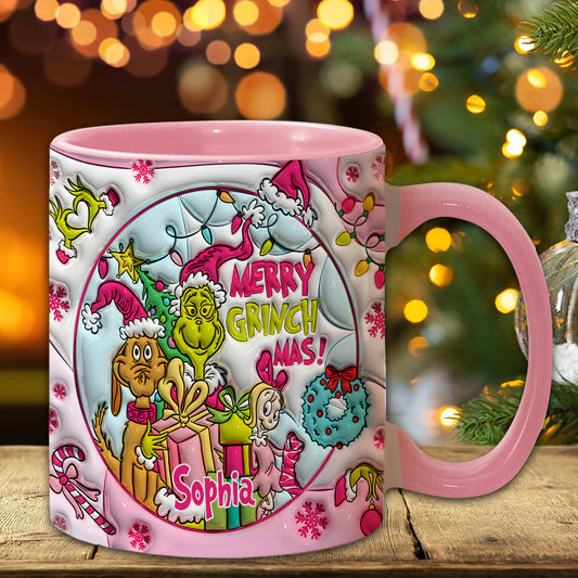 Joyeux Grinchmas - Mug personnalisé avec étole de Noël