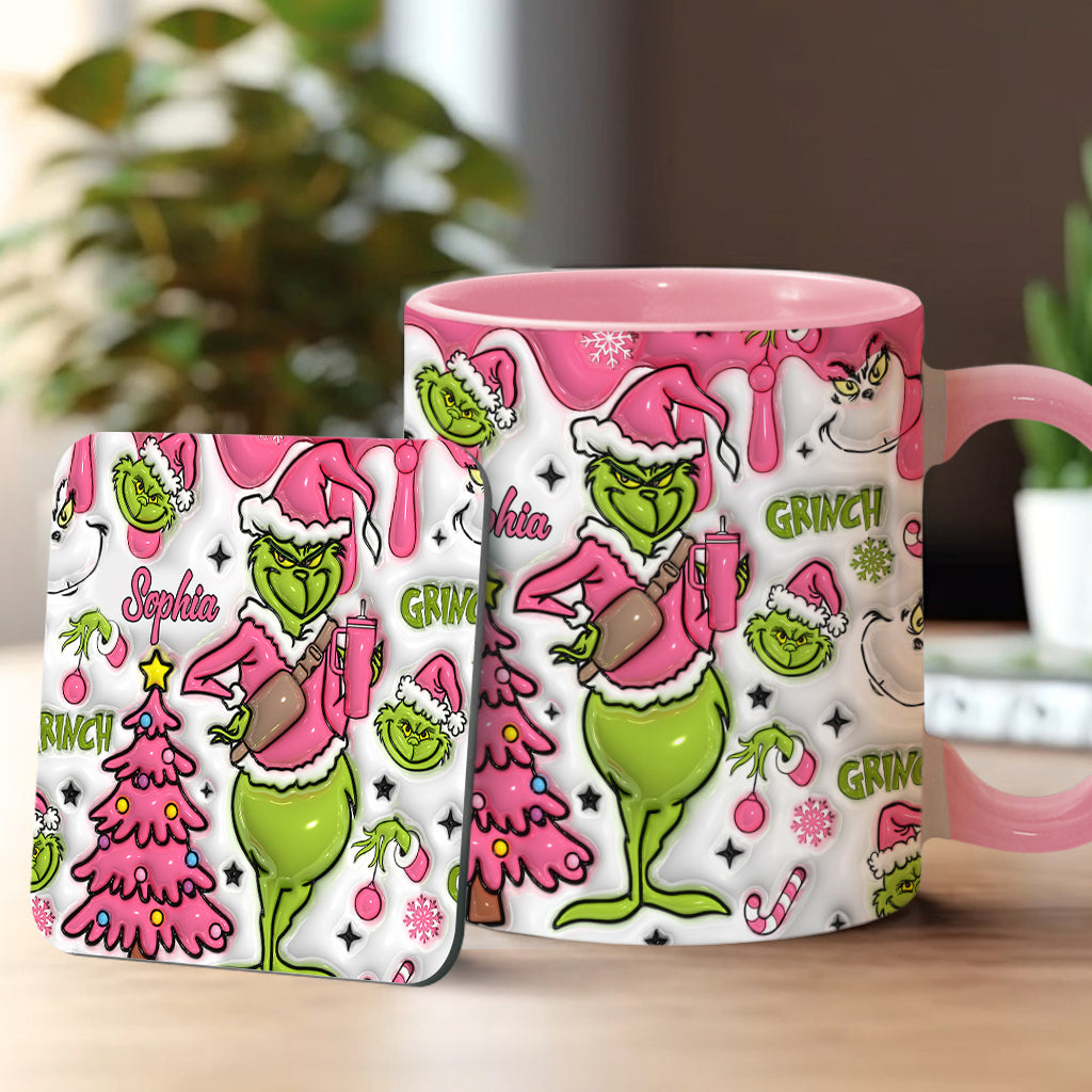 Joyeux Grinchmas - Mug personnalisé avec étole de Noël