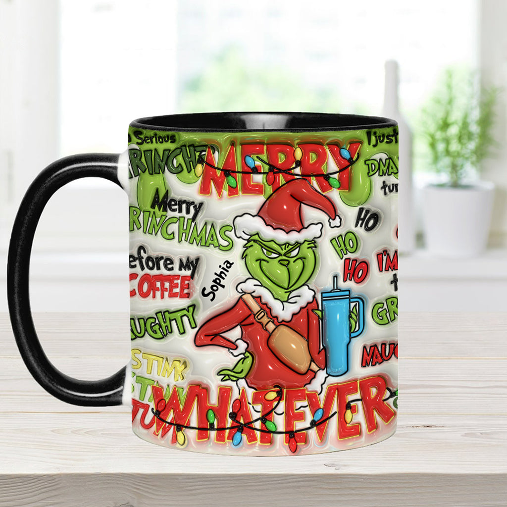 Joyeux Grinchmas - Mug personnalisé avec étole de Noël