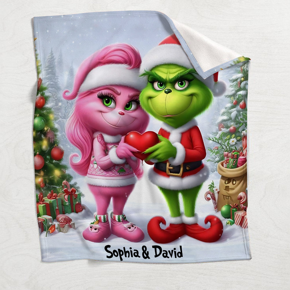 Merry Grinchmas - Personalized Stole Christmas Blanket