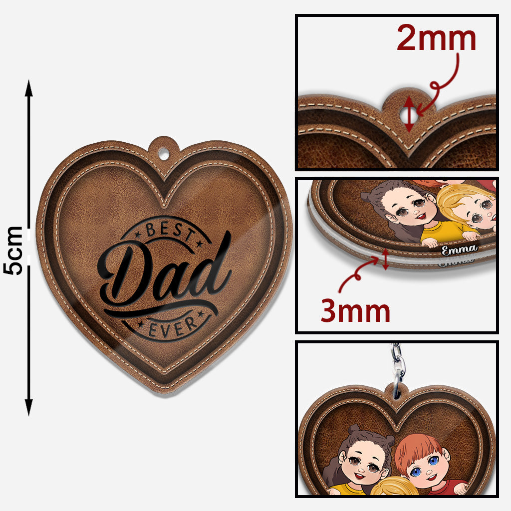 Best Dad/ Grandpa/ Papa... Ever - Personalized Father Keychain