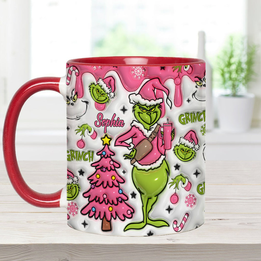 Joyeux Grinchmas - Mug personnalisé avec étole de Noël