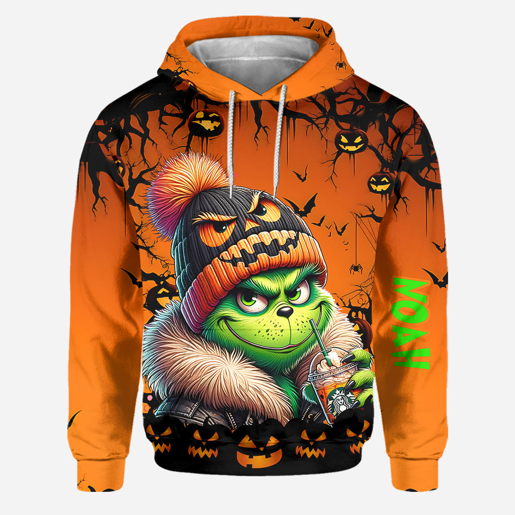 Green Halloween - Personalized Stole Christmas Hoodie and Leggings