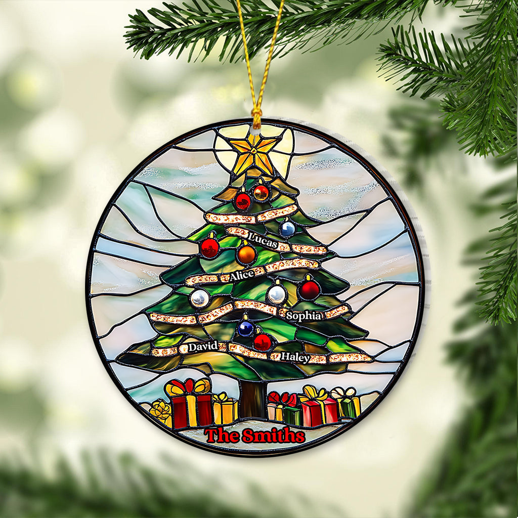 Merry Christmas - Personalized Family Transparent Ornament