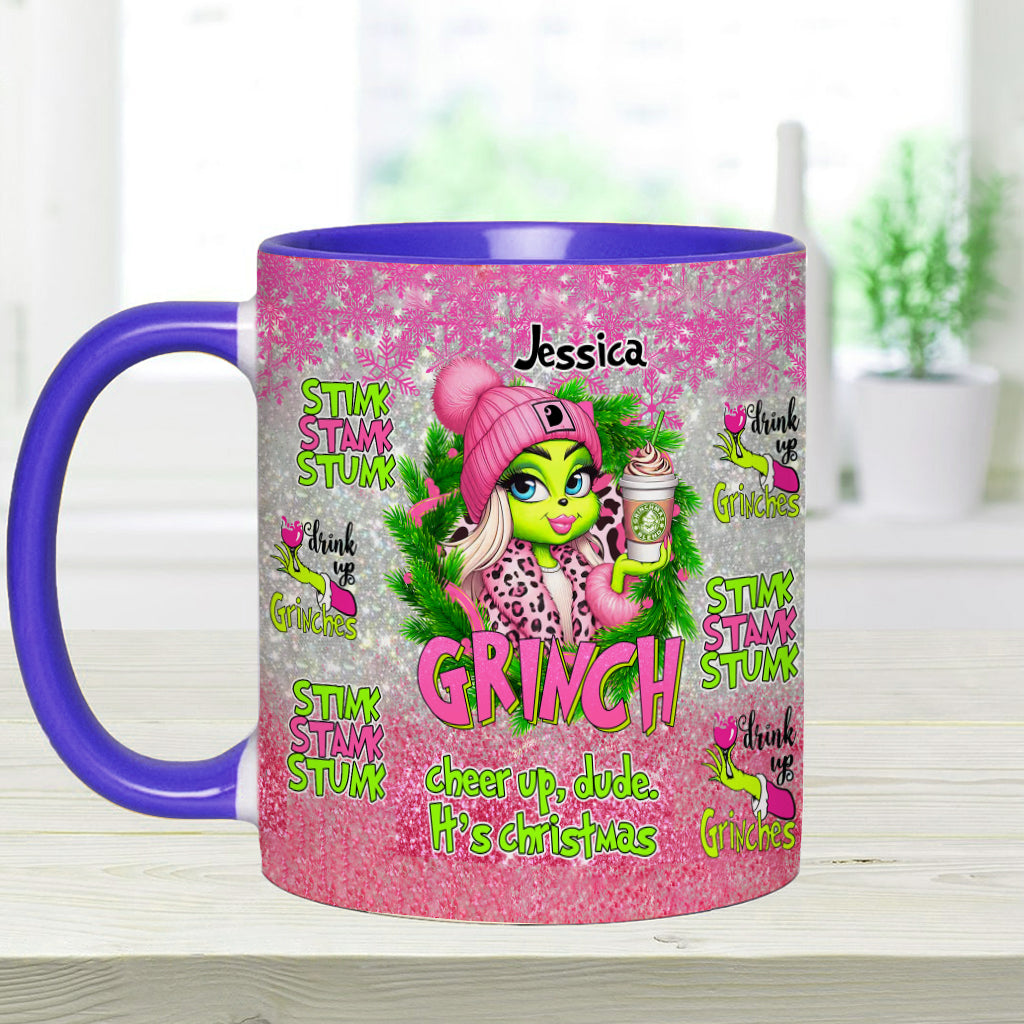 Joyeux Grinchmas - Mug personnalisé avec étole de Noël