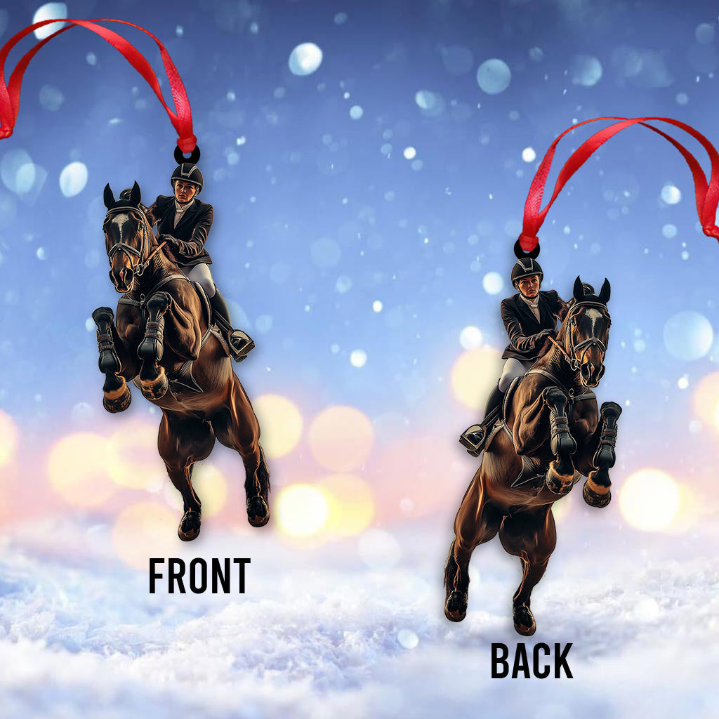 Ornement photo personnalisé - Ornement cheval personnalisé en forme de cheval