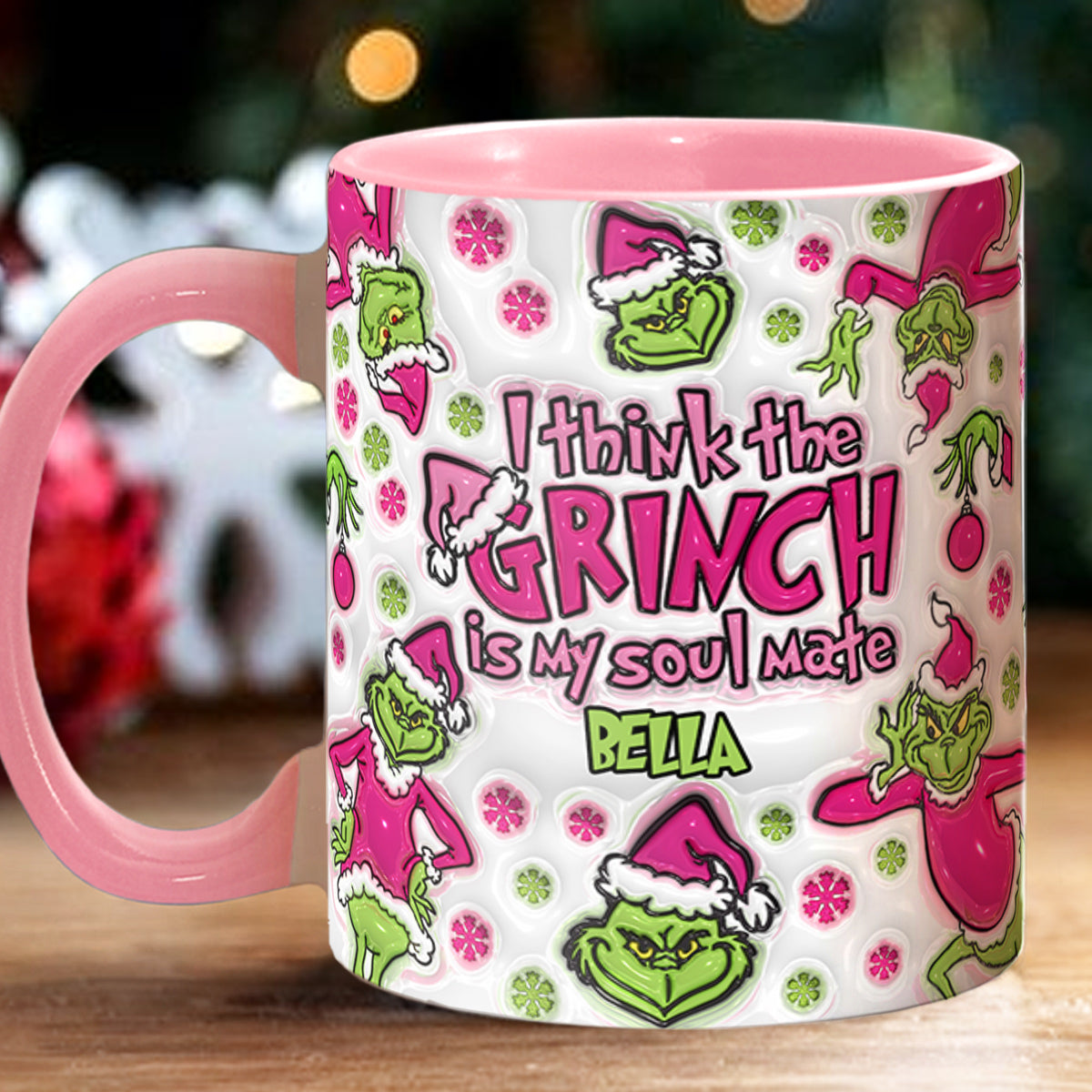 Mon âme sœur - Mug personnalisé avec étole de Noël