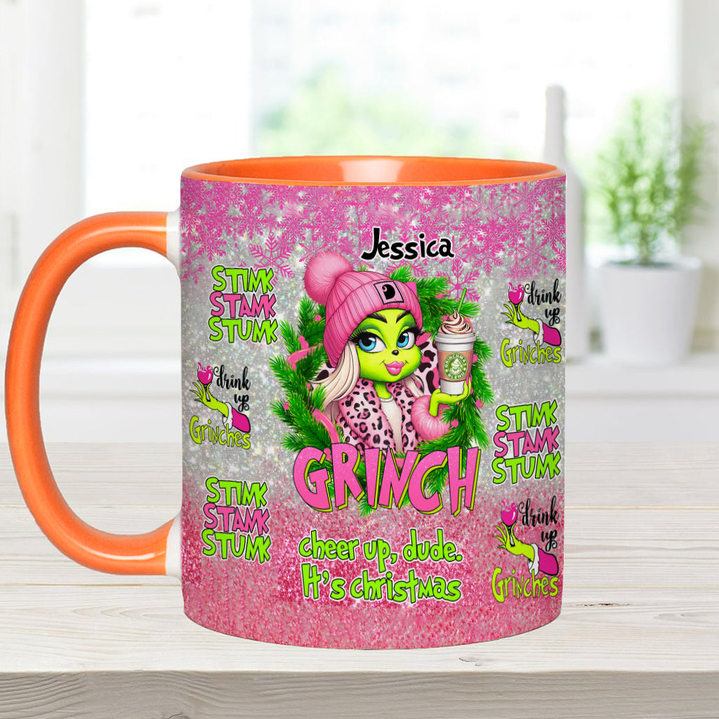 Joyeux Grinchmas - Mug personnalisé avec étole de Noël
