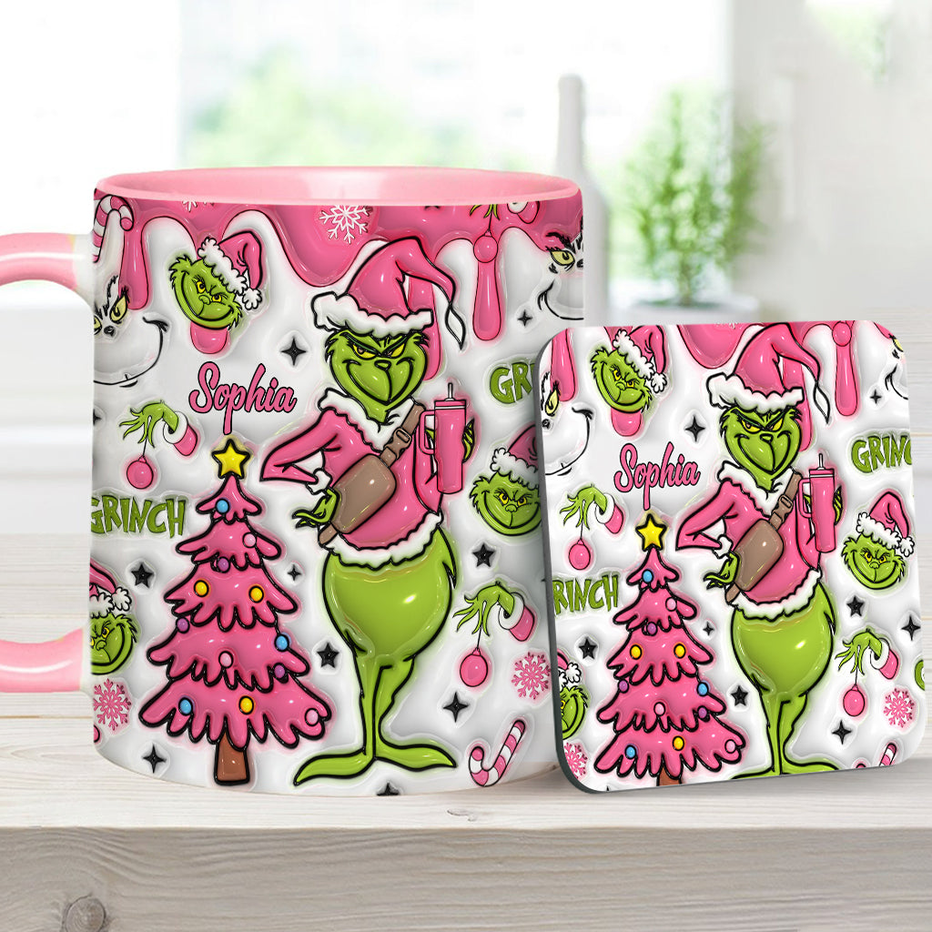 Joyeux Grinchmas - Mug personnalisé avec étole de Noël