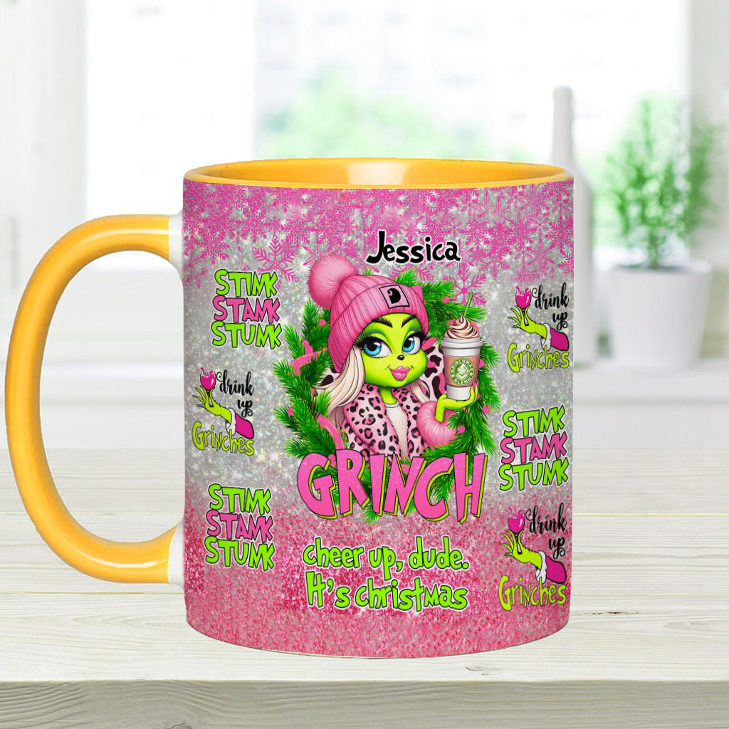 Joyeux Grinchmas - Mug personnalisé avec étole de Noël