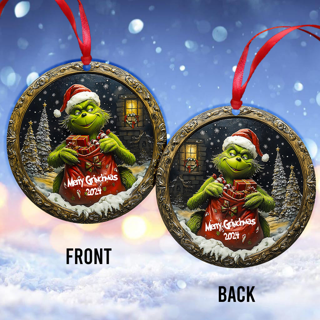 Breaking Naughty Monster - Personalized Stole Christmas Ornament
