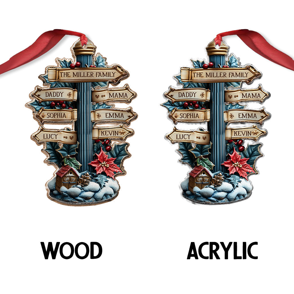 La joie de Noël, c'est la famille - Ornement de Noël personnalisé en forme de famille